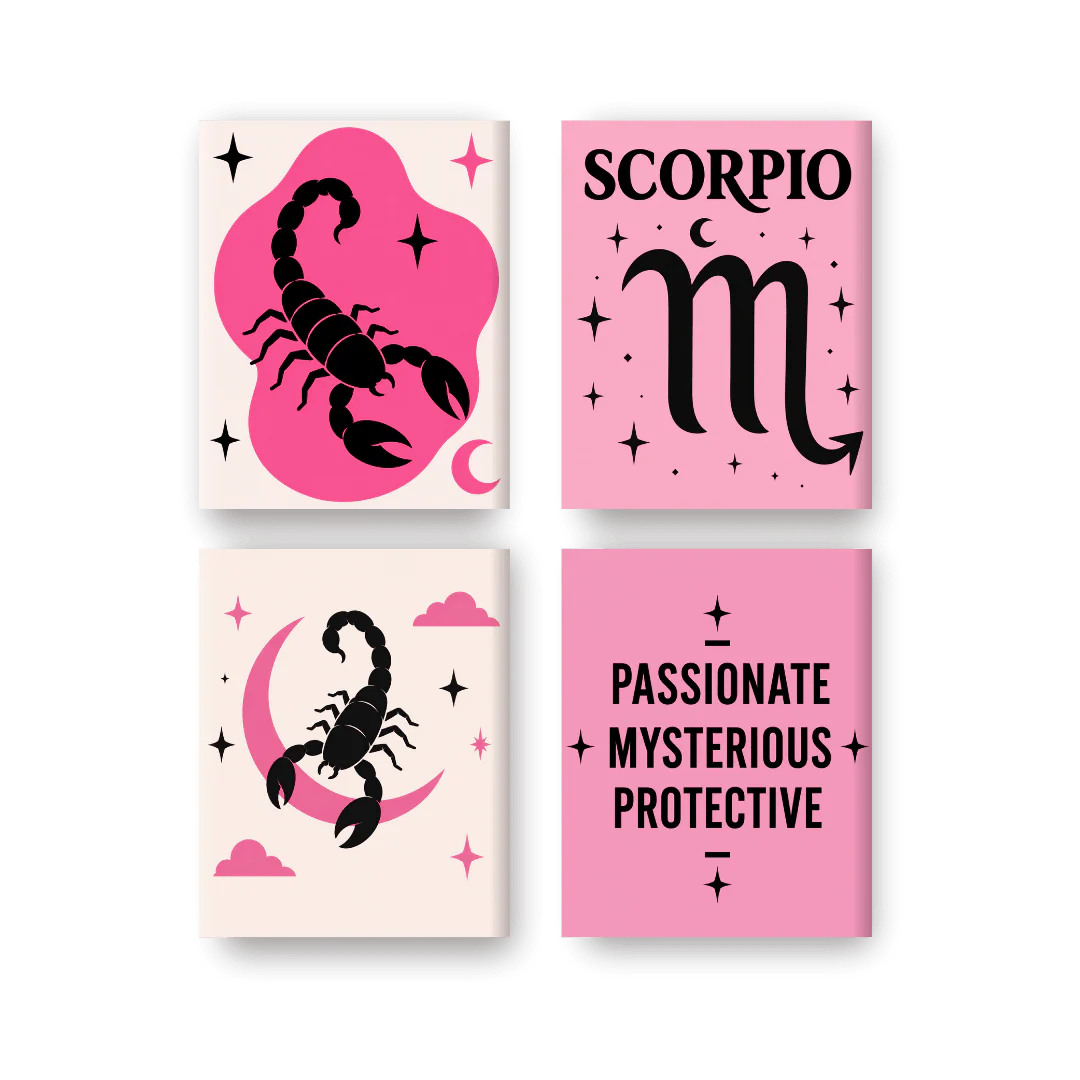 4 Mini-GemÀlde | Skorpion Set