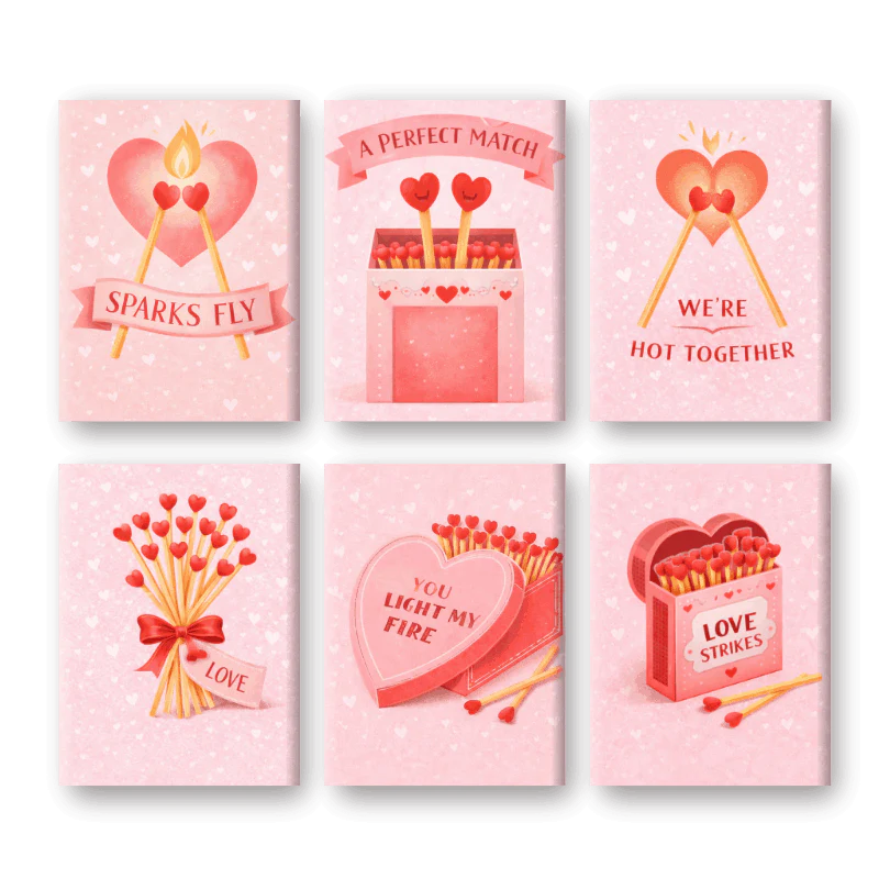 6 Mini-Gemälde | A Perfect Match Set
