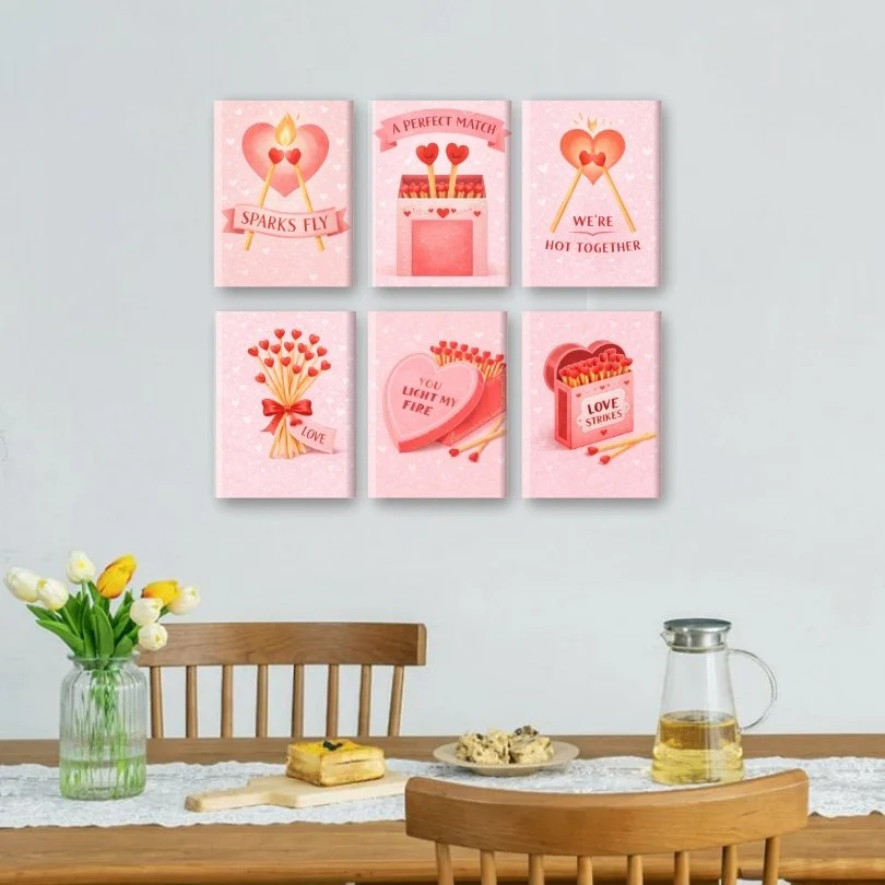 6 Mini-Gemälde | A Perfect Match Set - Image 2