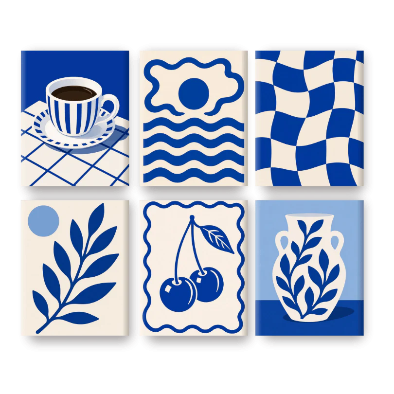 6 Mini-GemÀlde | AgÀische TrÀume Set