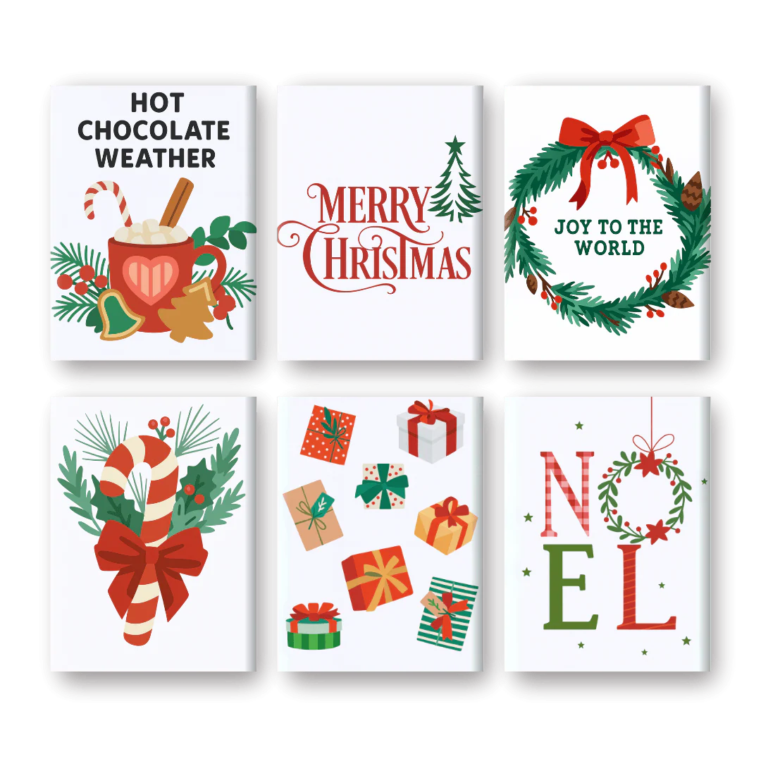 6 Mini-Gemälde | Christmas Holiday Set