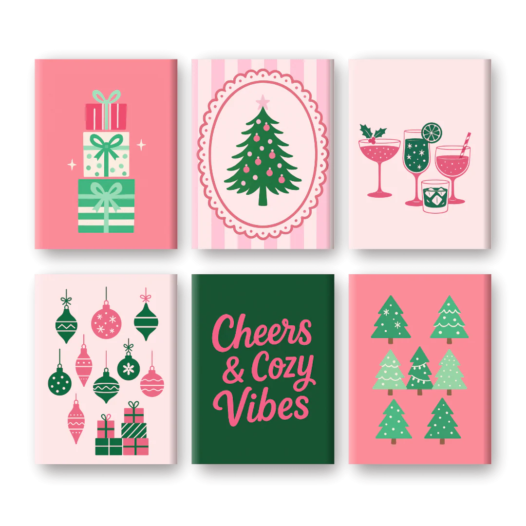 6 Mini-Gemälde | Cozy Vibes Weihnachts Set