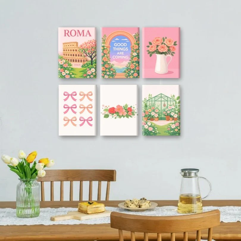 6 Mini-GemĂ€lde | FrĂŒhling in Rom-Set - Image 2