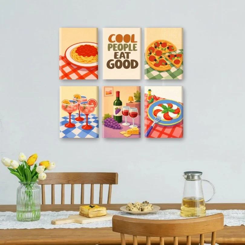 6 Mini-Gemälde | Gutes Essen Set - Image 2