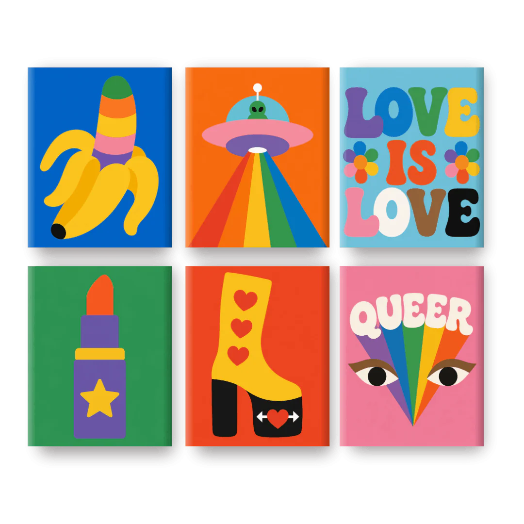 6 Mini-Gemälde | Pride Love Set