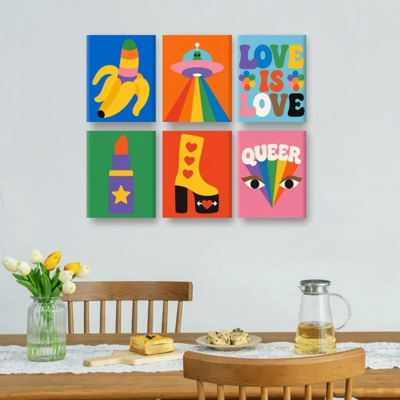 6 Mini-Gemälde | Pride Love Set - Image 2
