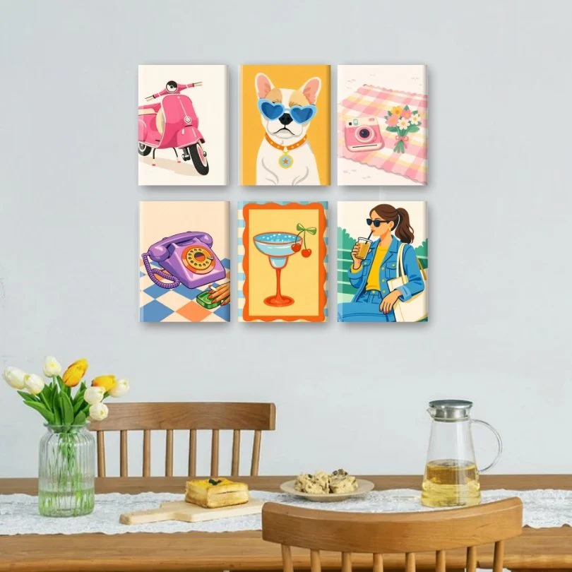 6 Mini-GemÀlde | Retro Pop Set - Image 2