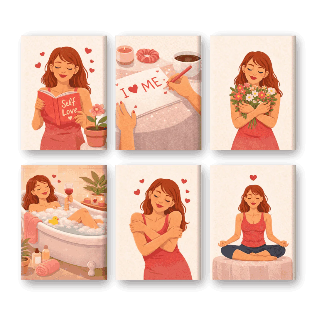 6 Mini-Gemälde | Self Love Set