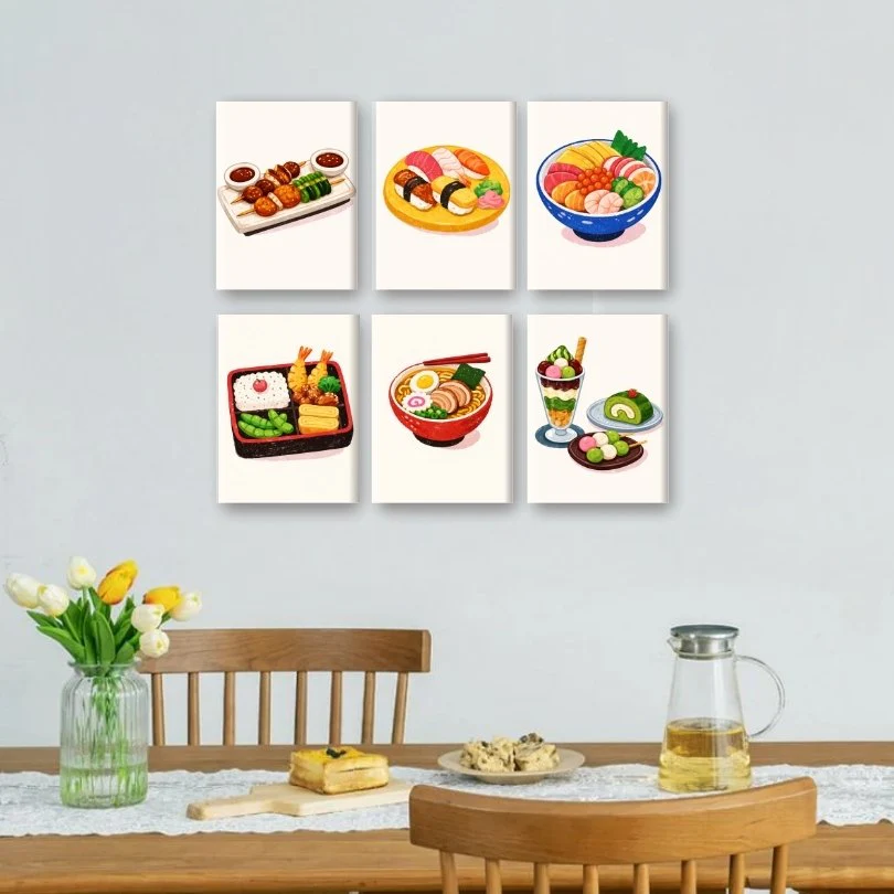 6 Mini-GemÀlde | Sushi-Dinner Set - Image 2