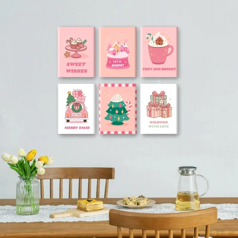 6 Mini-Gemälde | Süßes Weihnachts Set - Image 2