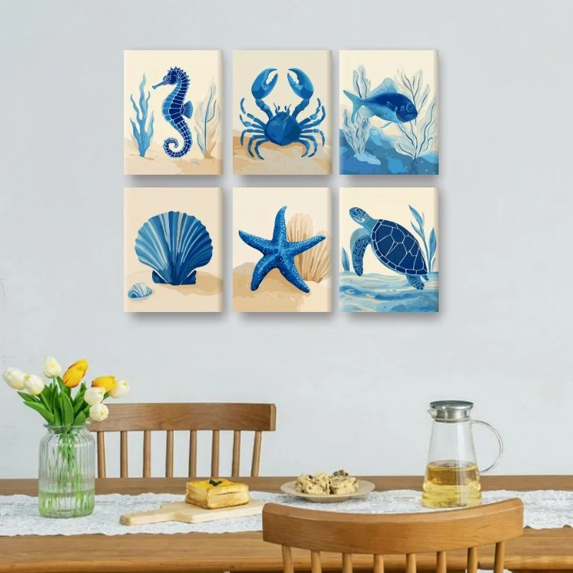 6 Mini-GemÀlde | Unter dem Meer-Set - Image 2