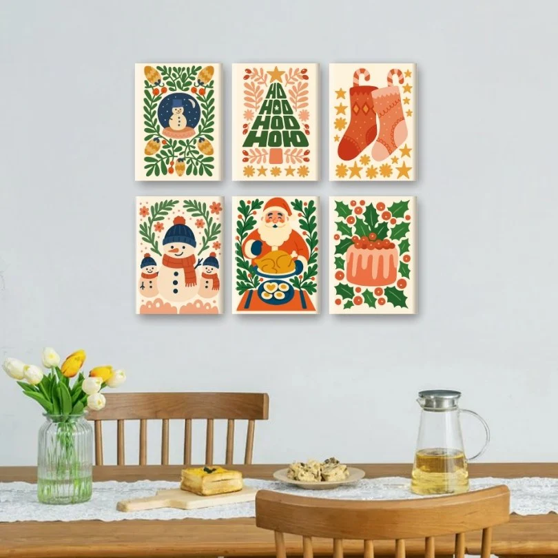 6 Mini-Gemälde | Wunderschönes Weihnachts-Set - Image 2