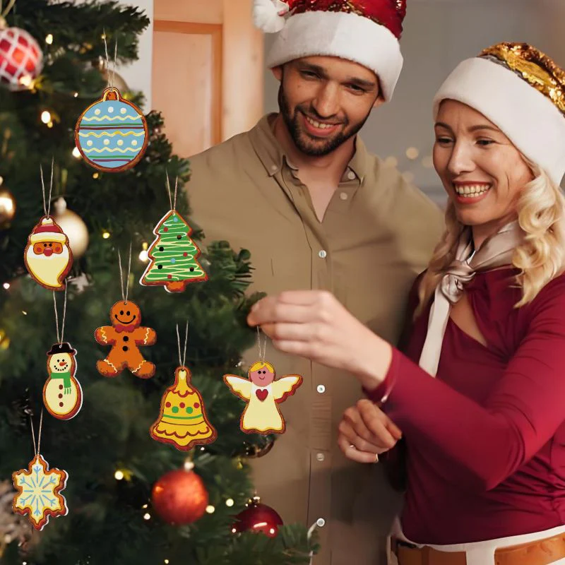 Malen nach Zahlen - 8 Weihnachtsanhängern | Heiligabend-Set - Image 6