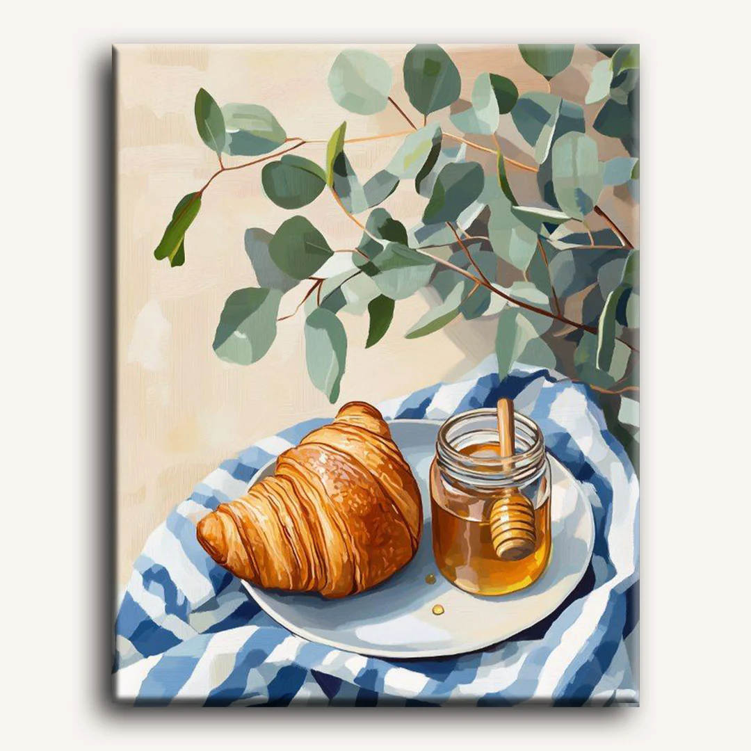 Malen nach Zahlen - Honig croissant - Image 2
