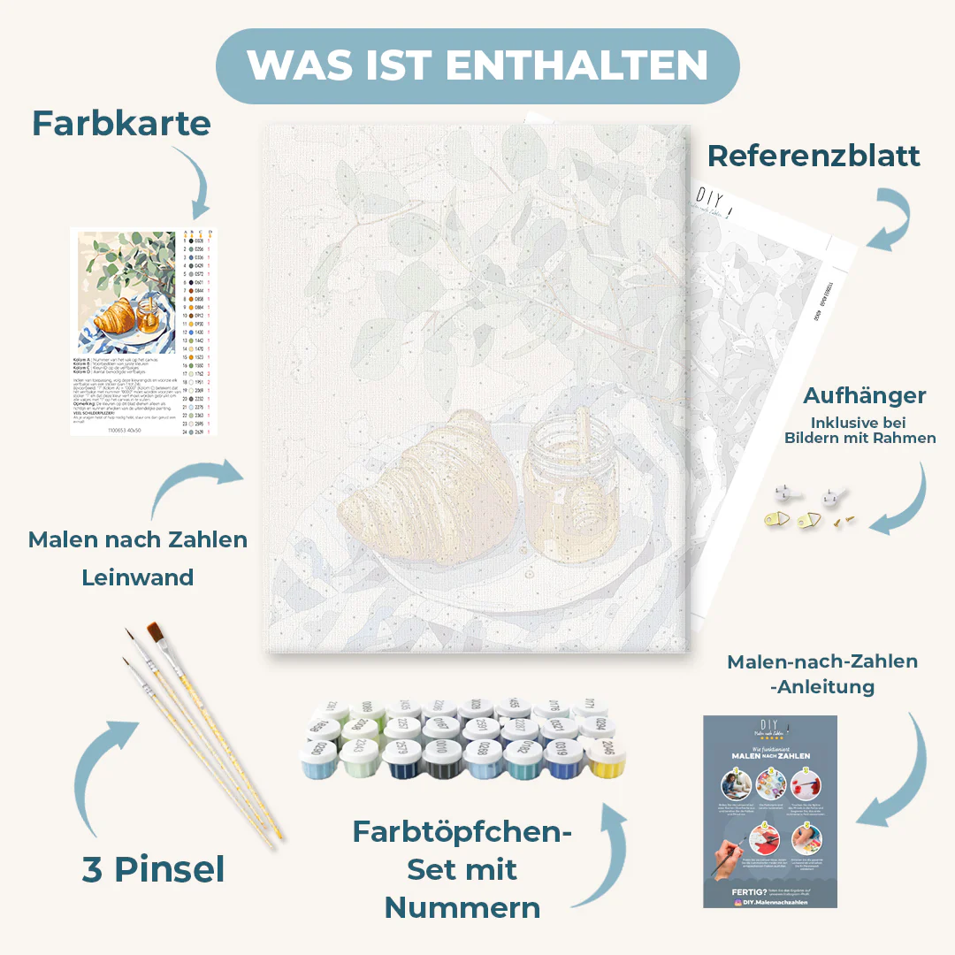 Malen nach Zahlen - Honig croissant - Image 3