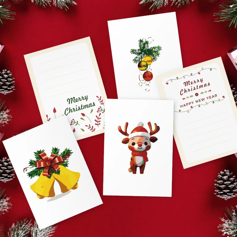 Malen nach Zahlen - 5 Postkarten – Weihnachtsset - Image 3