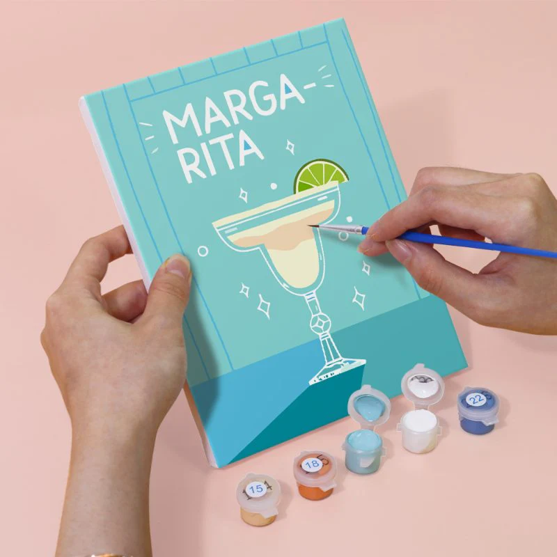 Malen nach Zahlen – 6 Mini-Gemälde | Paint & Pour Cocktail-Set - Image 13