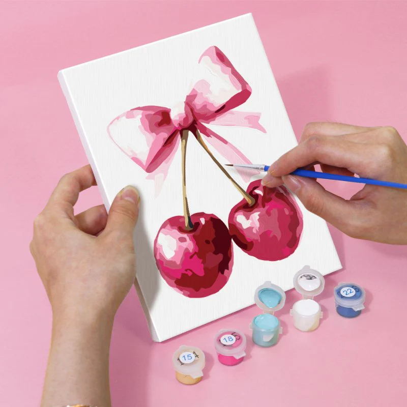 Malen nach Zahlen – 6 Mini-Gemälde | Pink glamour Set - Image 10