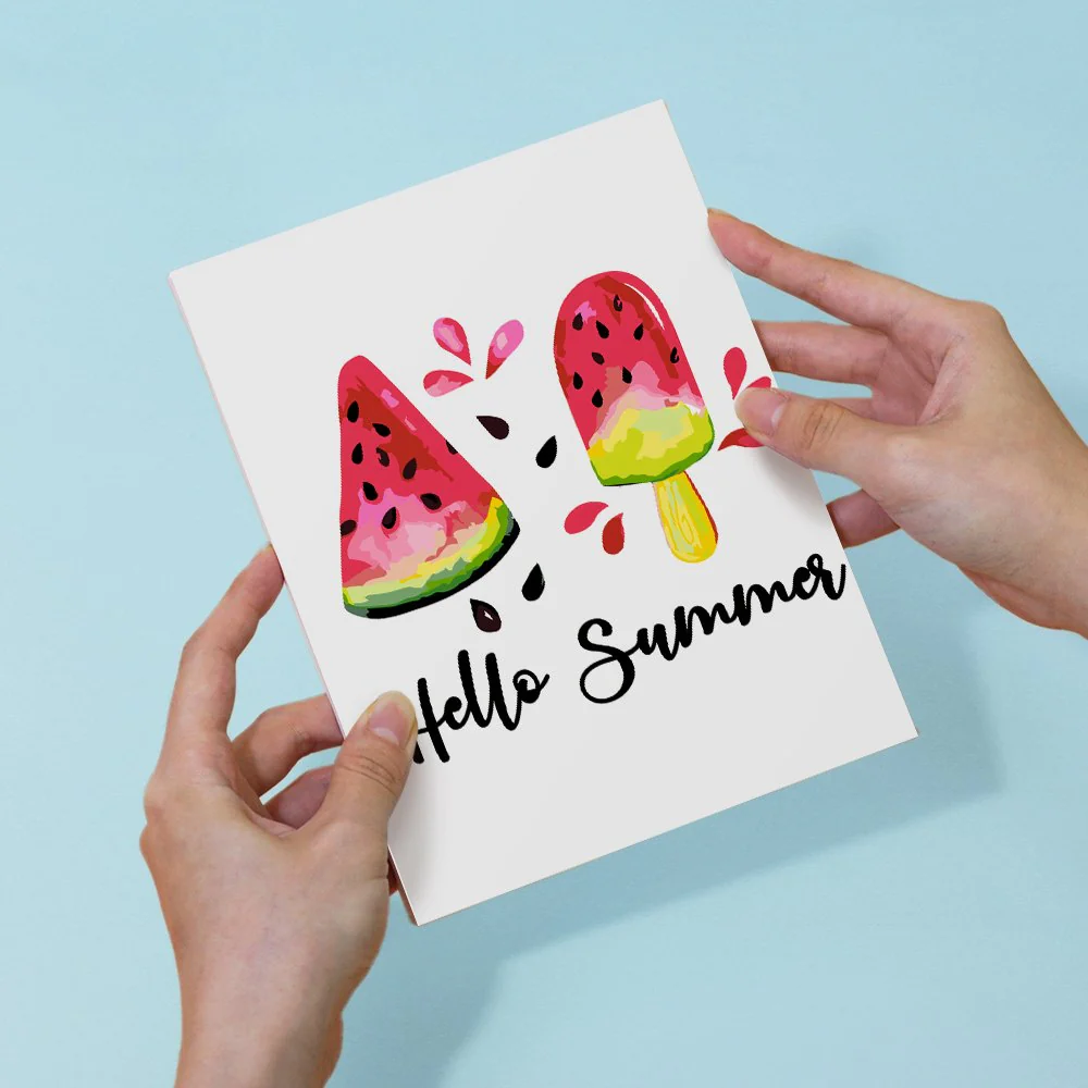 Malen nach Zahlen – 6 Mini-Gemälde | Summer Melon Set - Image 11