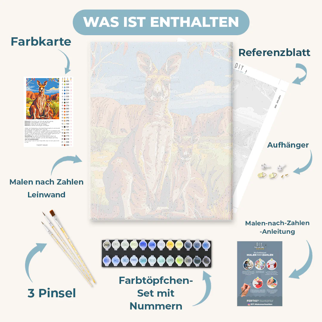 Malen nach Zahlen - Australische Kängurus - Image 3