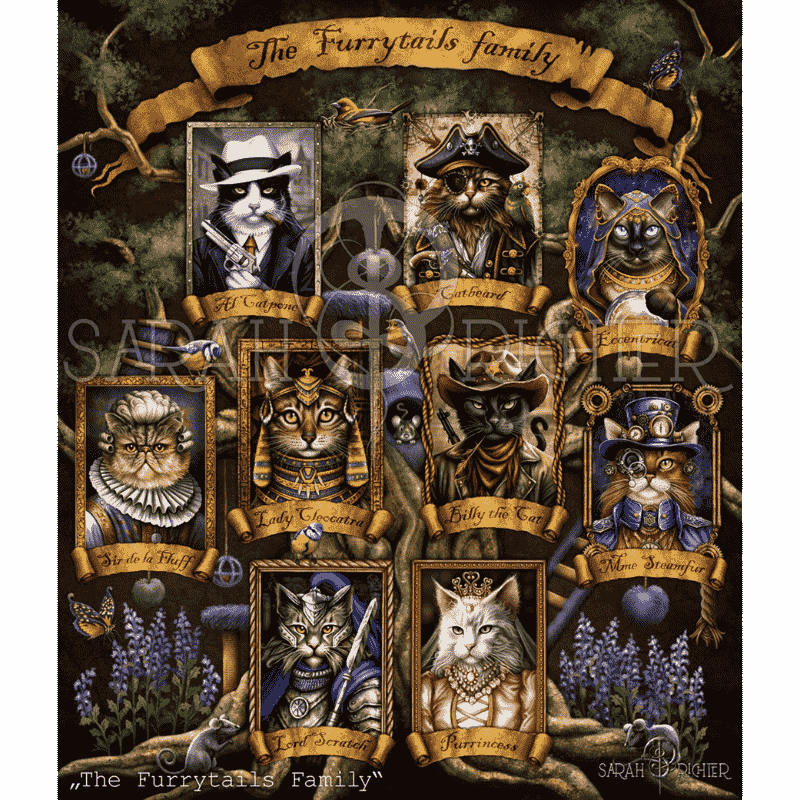 Malen nach Zahlen -The Furrytails Family - by Sarah Richter