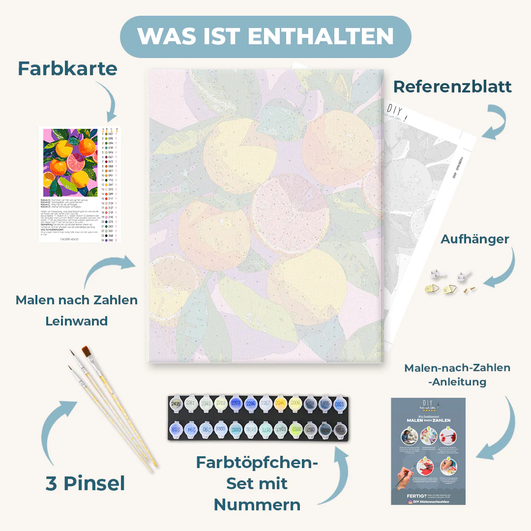 Malen nach Zahlen - Bunte Zitrusfrüchte - Image 3