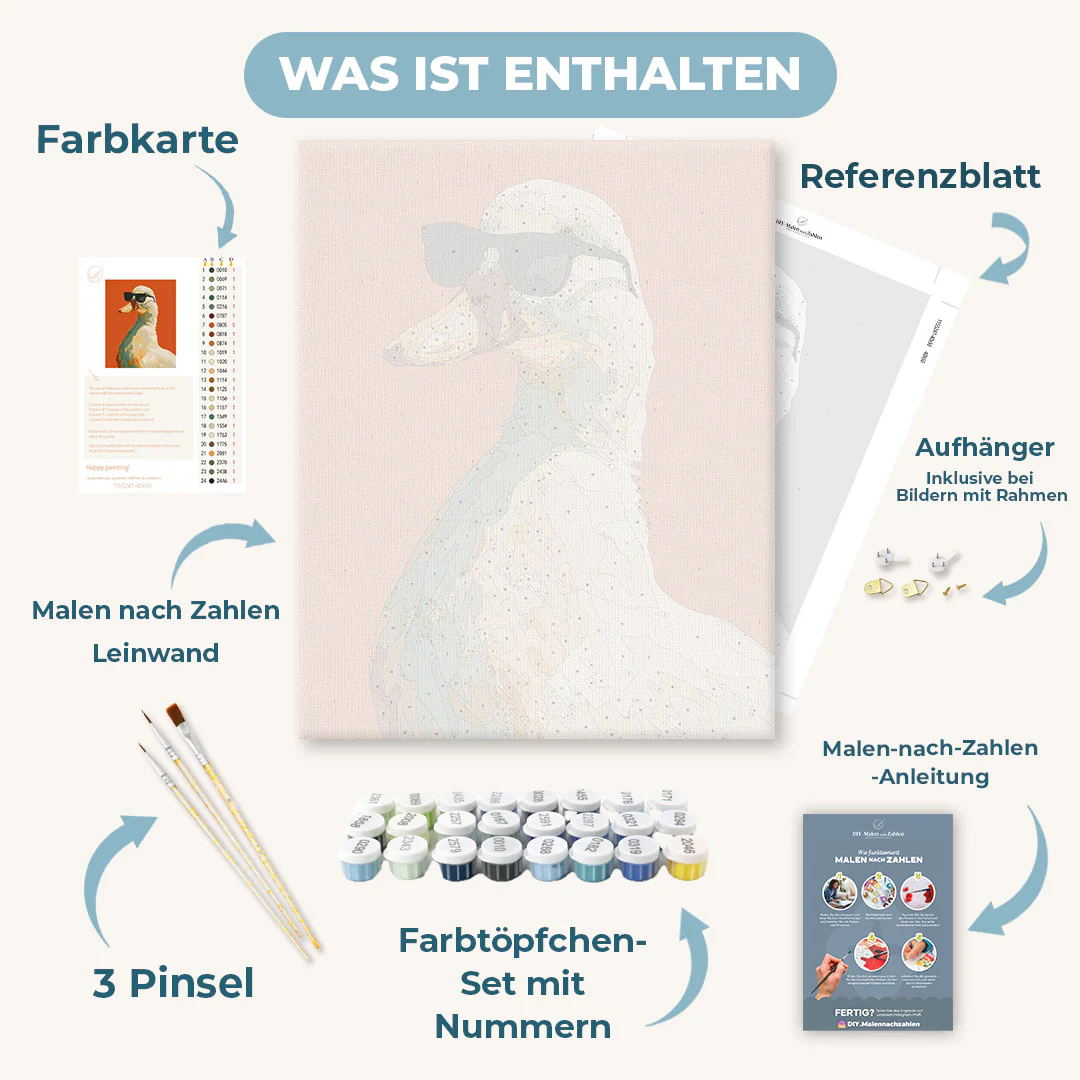 Malen nach Zahlen - Coole Gans - Image 3
