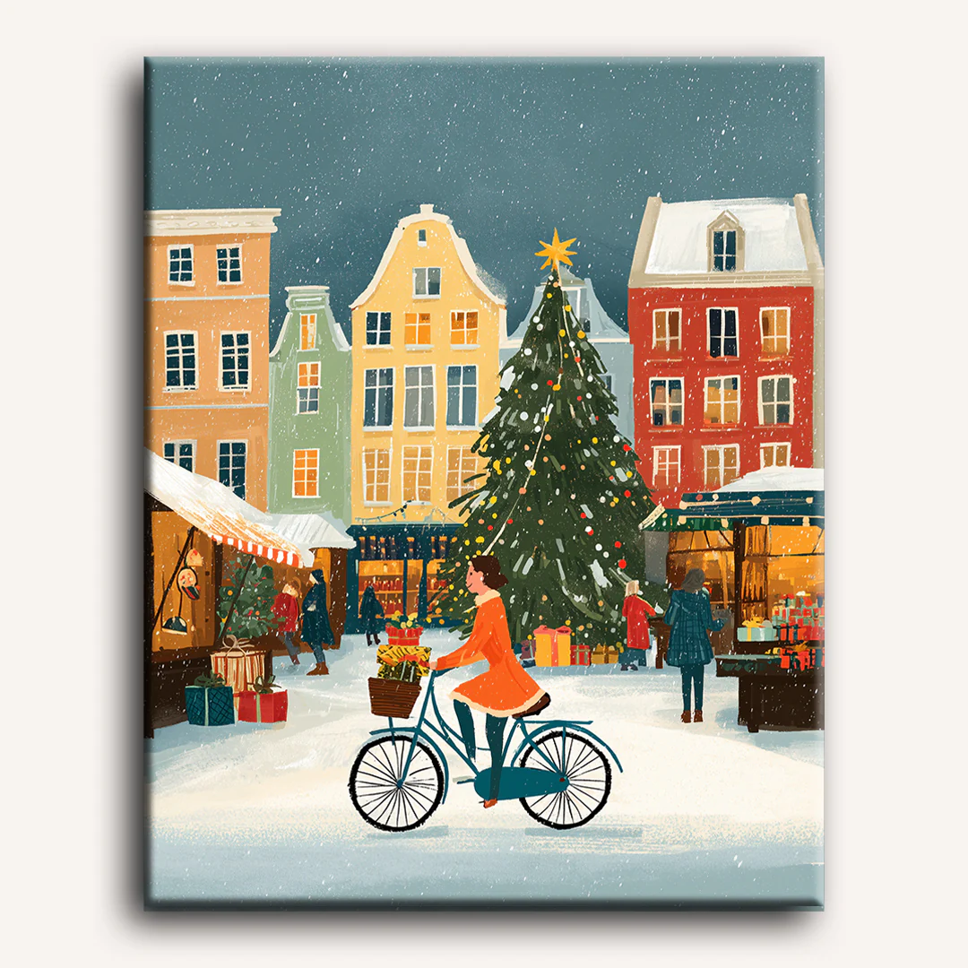 Malen nach Zahlen - Ein festlicher Weihnachtsmarkt - Image 2