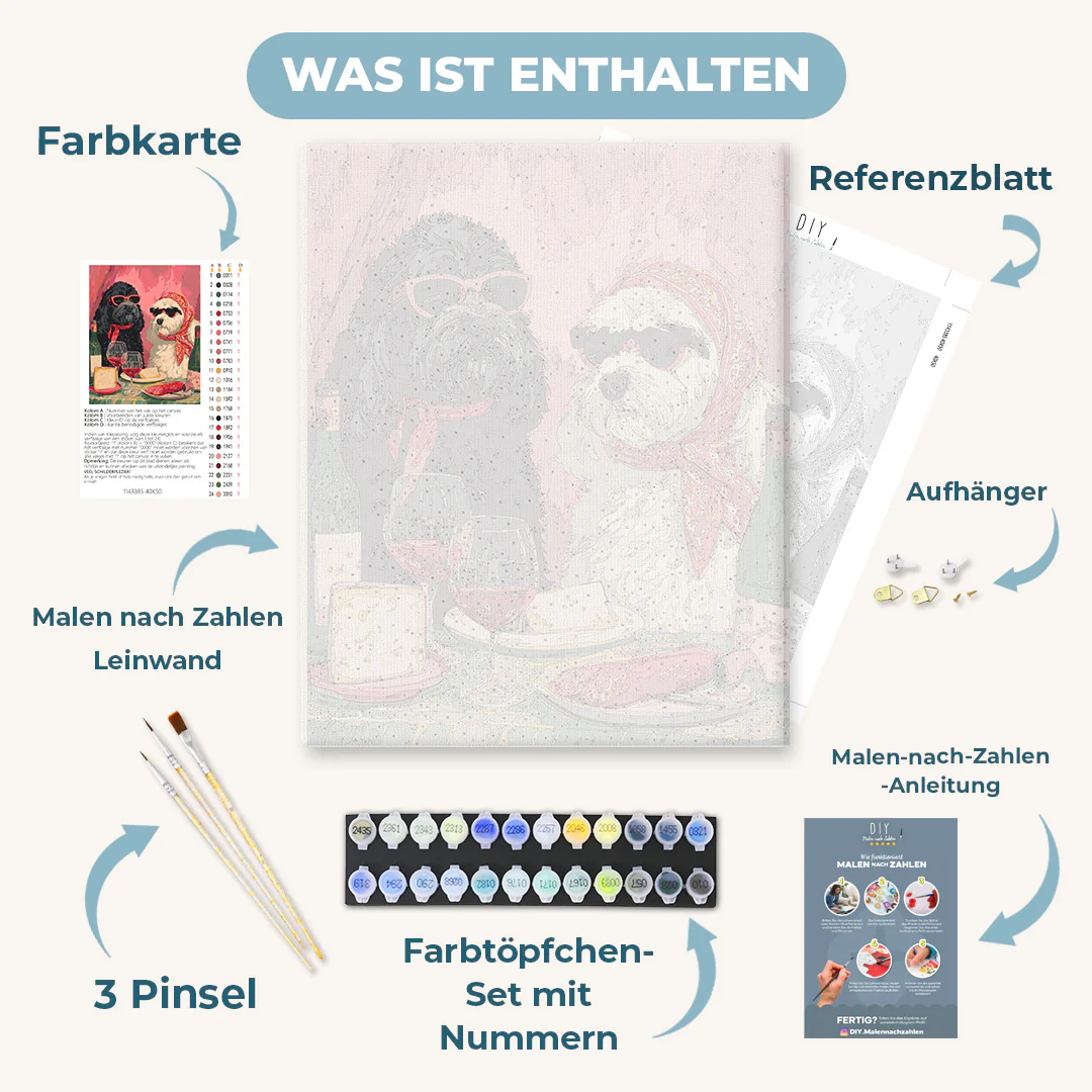 Malen nach Zahlen - Elegante Hunde - Image 3