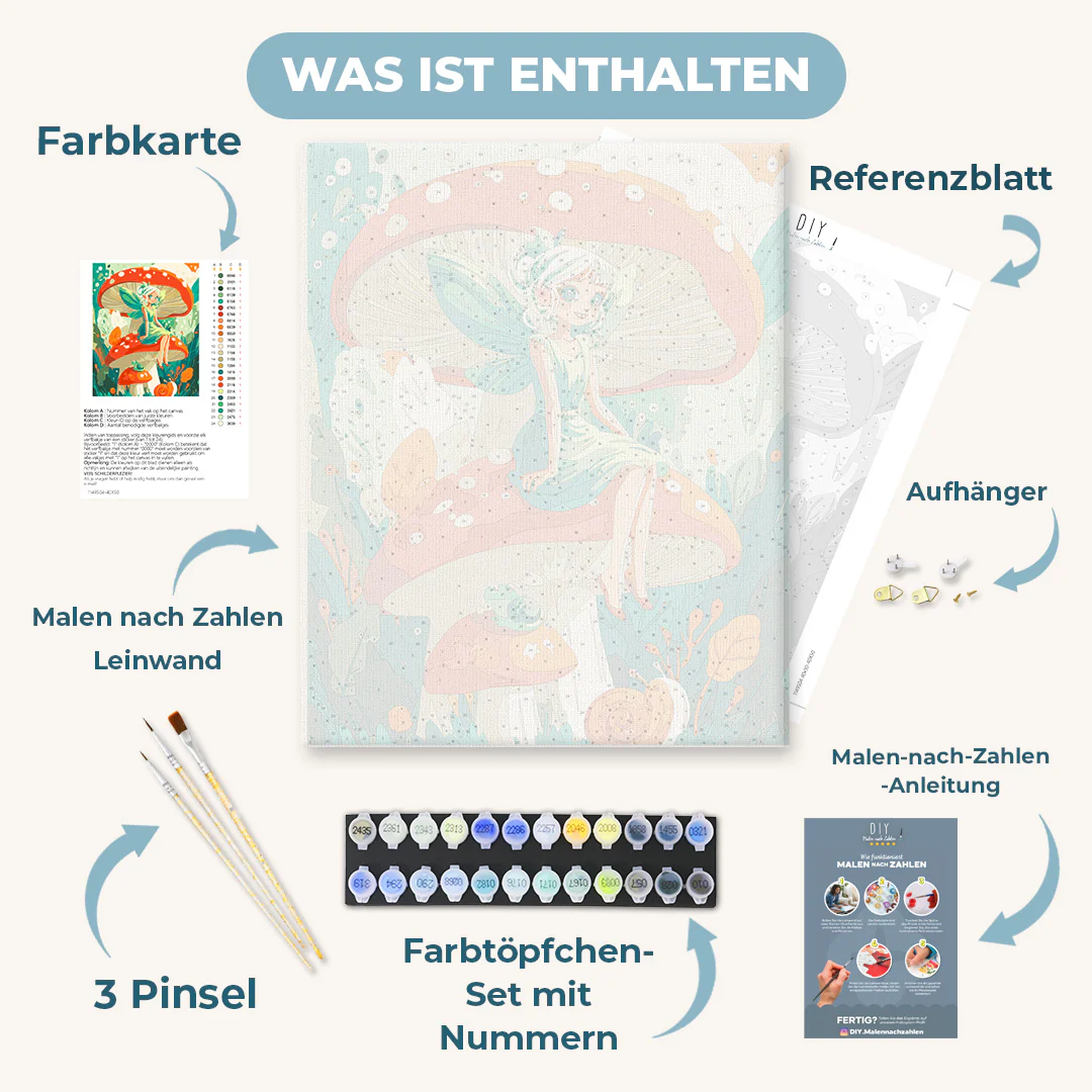 Malen nach Zahlen - Feen-Fliegenpilz - Image 3