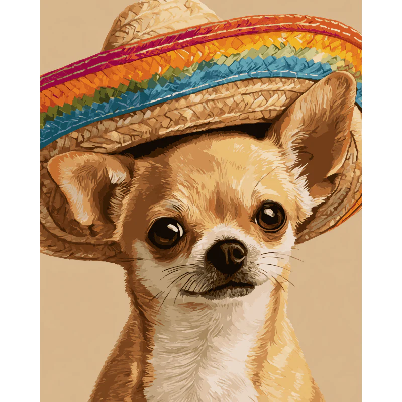 Malen nach Zahlen - Fiesta Chihuahua