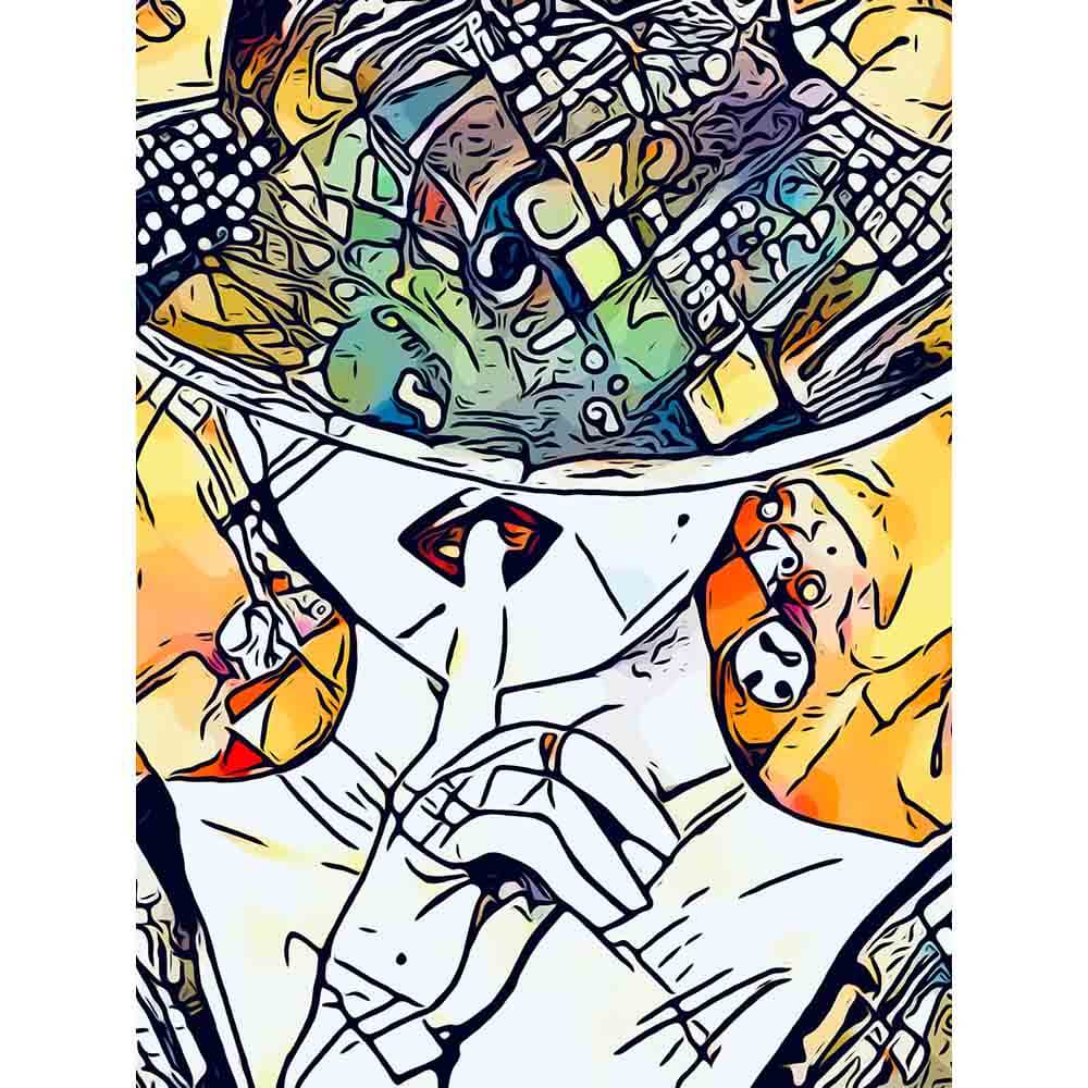 Malen nach Zahlen - Frau mit Hut 3 - Artist's Kandinsky Edition - by zamart