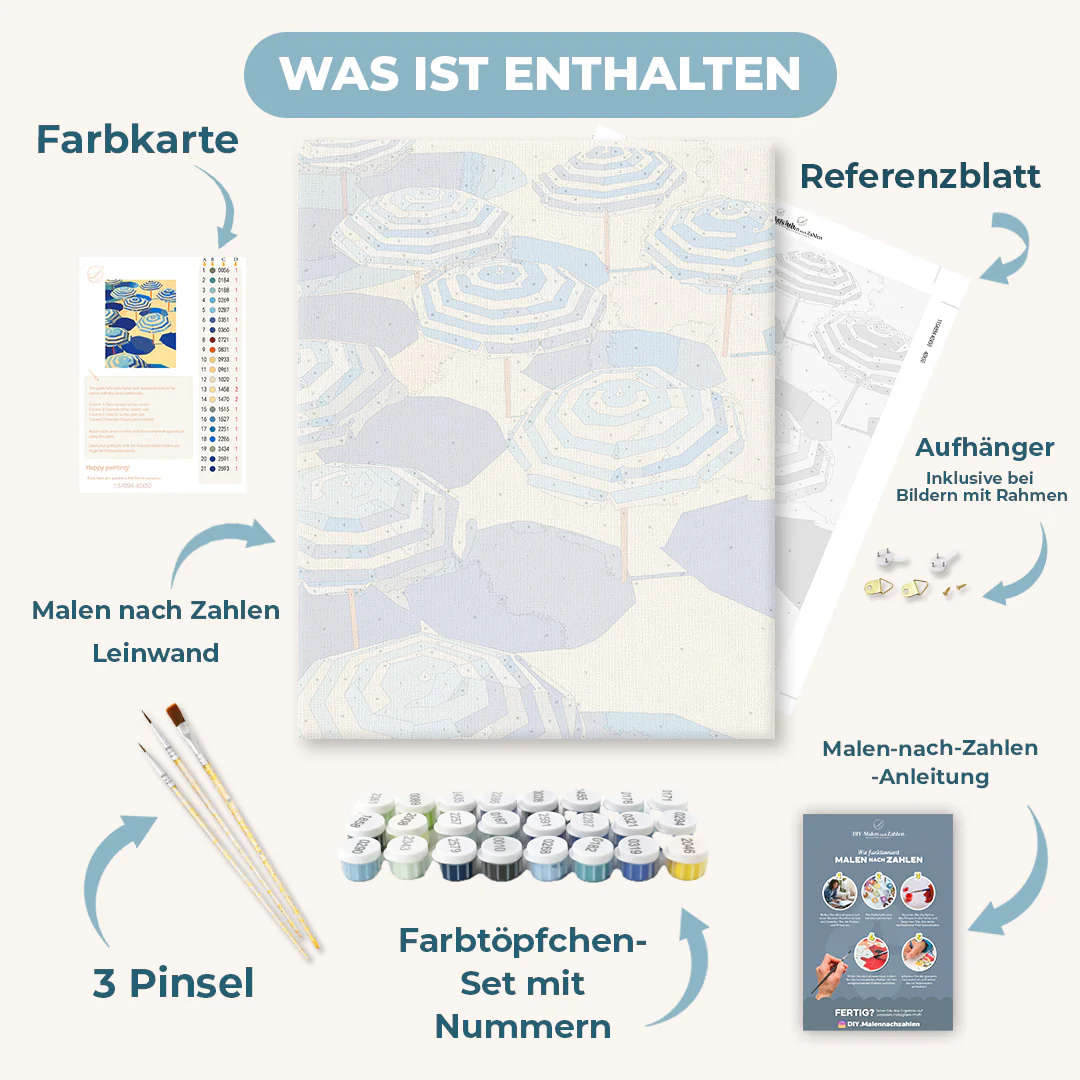 Malen nach Zahlen - Fröhliche Regenschirme - Image 3
