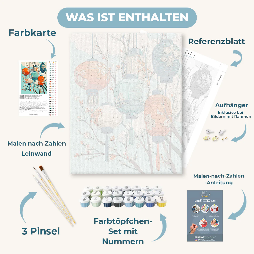 Malen nach Zahlen - Frühlingslaternen - Image 3