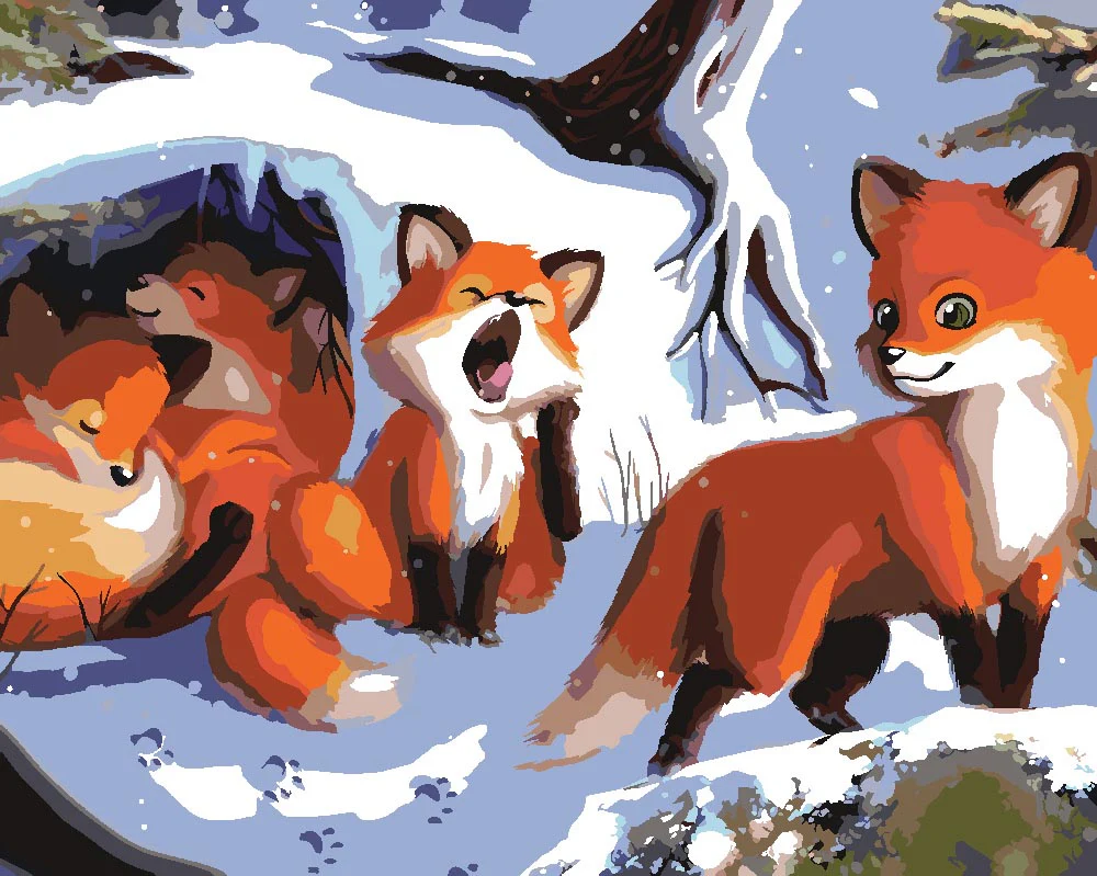 Malen nach Zahlen - Fuchsbau - by Vink