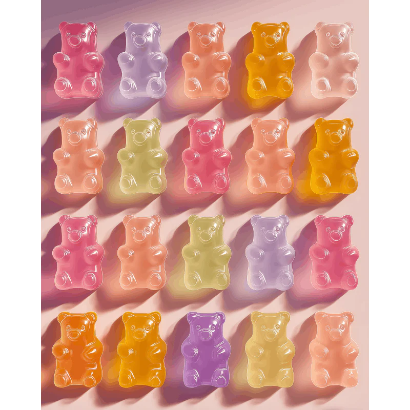 Malen nach Zahlen - Gummibärchen