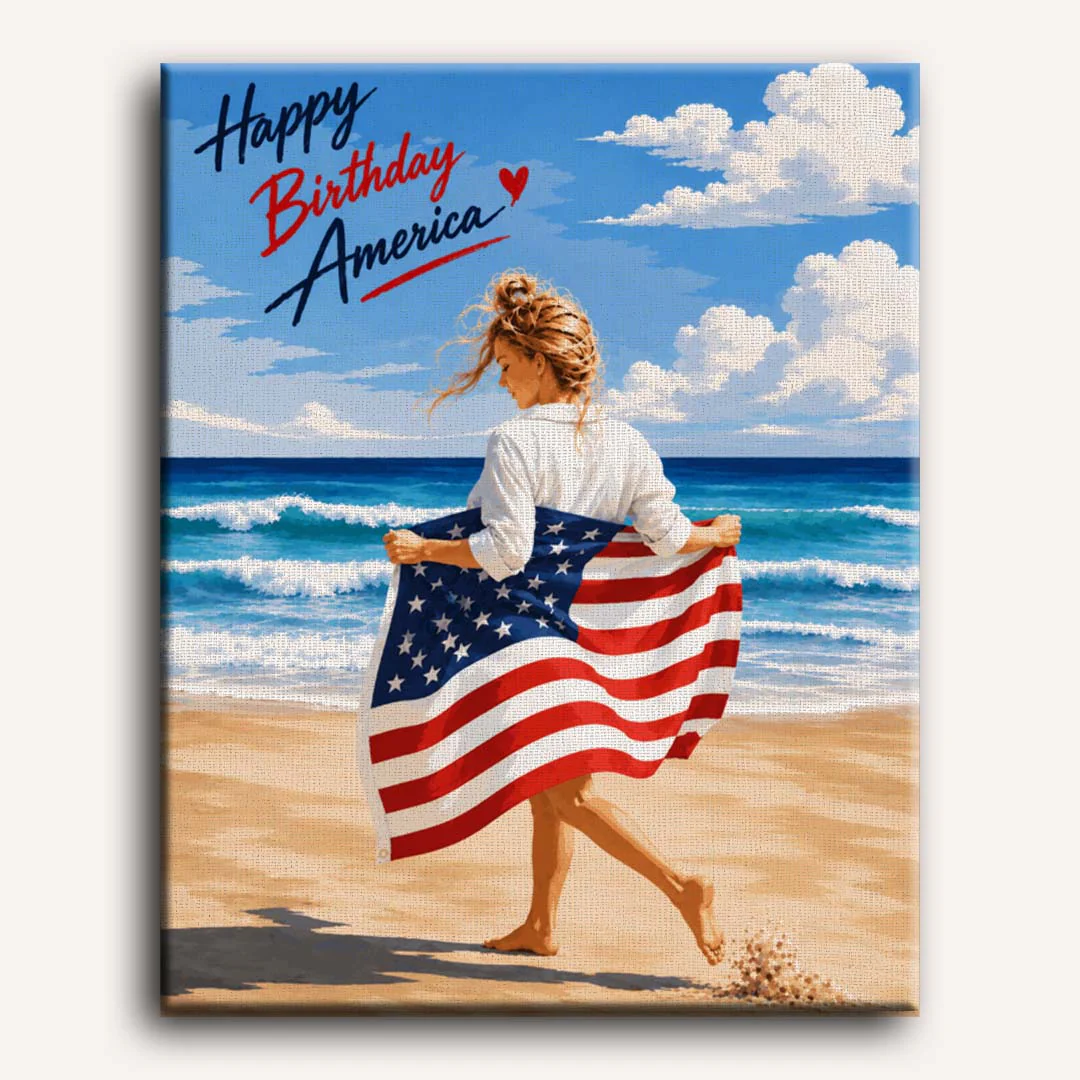 Malen nach Zahlen - Happy Birthday America - Image 2
