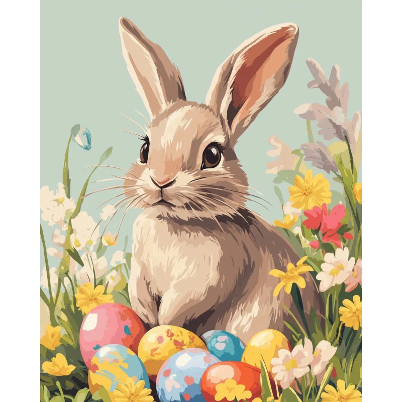 Malen nach Zahlen - Niedlicher Osterhase