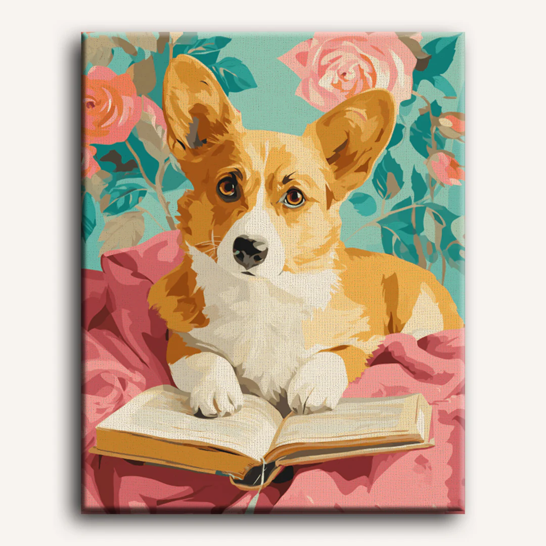 Malen nach Zahlen - Intelligenter Corgi - Image 2