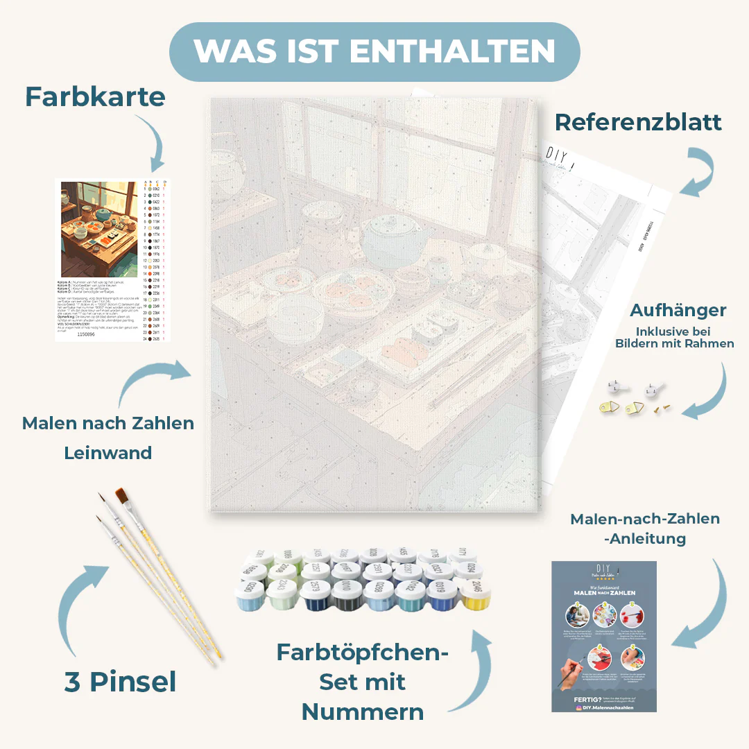 Malen nach Zahlen - Japanisches Abendessen - Image 3