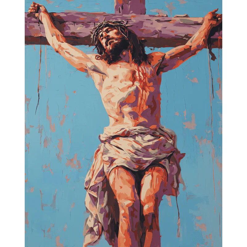 Malen nach Zahlen - Jesus am Kreuz