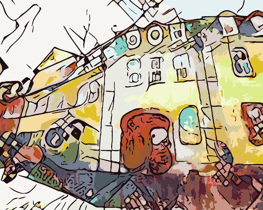 Malen nach Zahlen - Kandinsky trifft Weimar, Motiv 1jpeg - by zamart