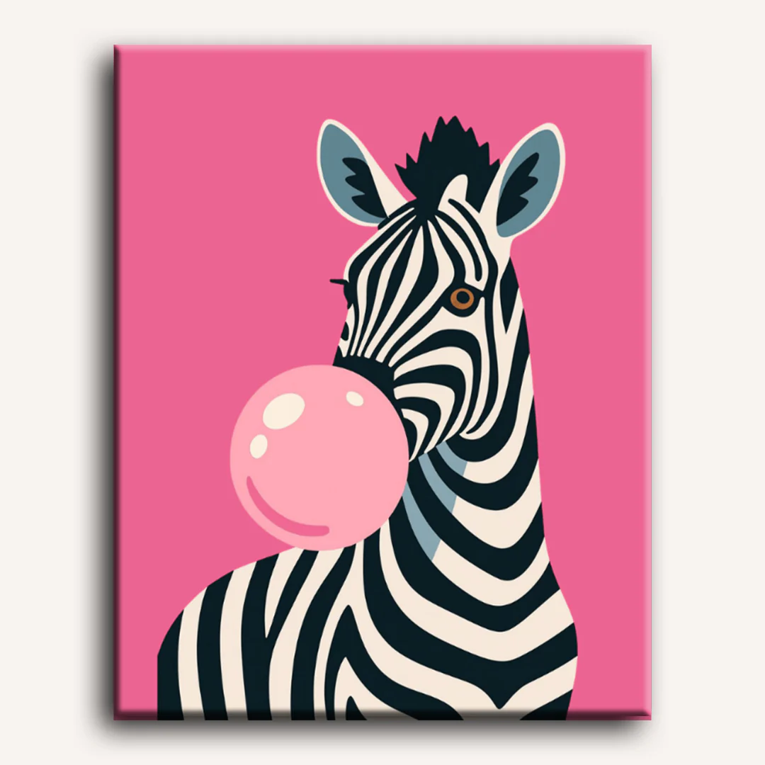 Malen nach Zahlen - Kaugummi-Zebra - Image 2