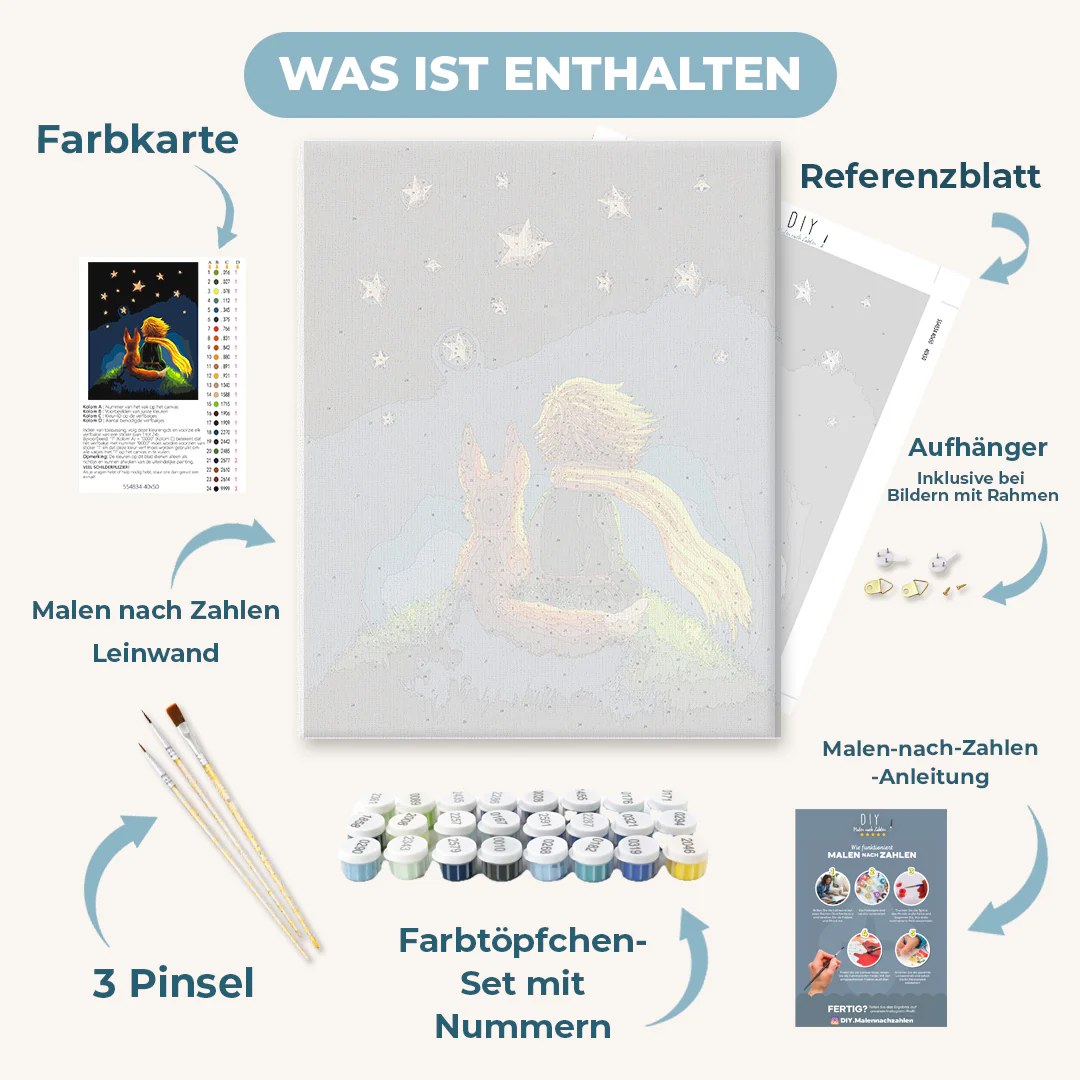 Malen nach Zahlen - Kleiner Junge und Fuchs - Image 3