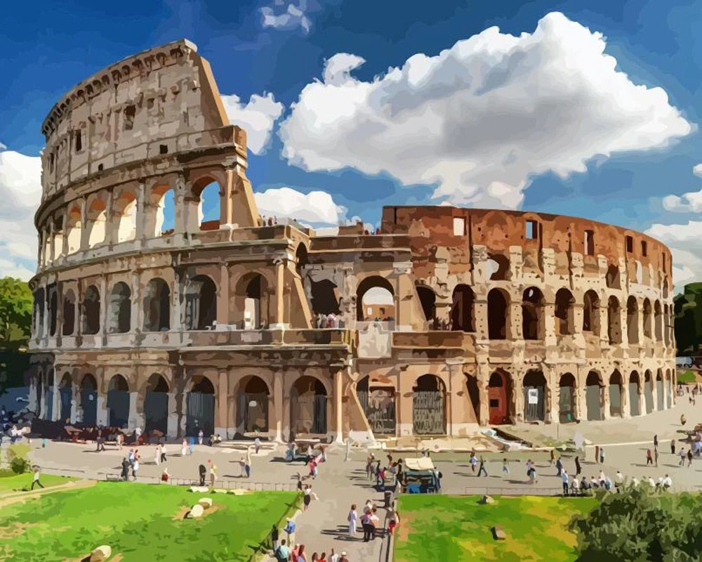 Malen nach Zahlen - Kolosseum in Rom - Italien