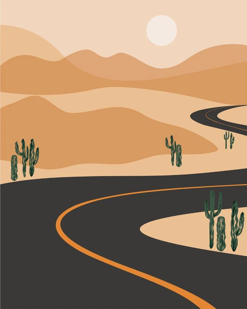Malen nach Zahlen - Landschaft Illustration 5