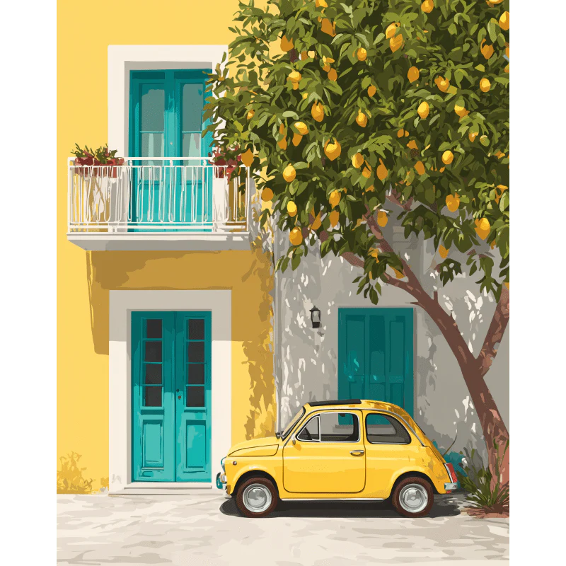Malen nach Zahlen - Mediterraner Eingang