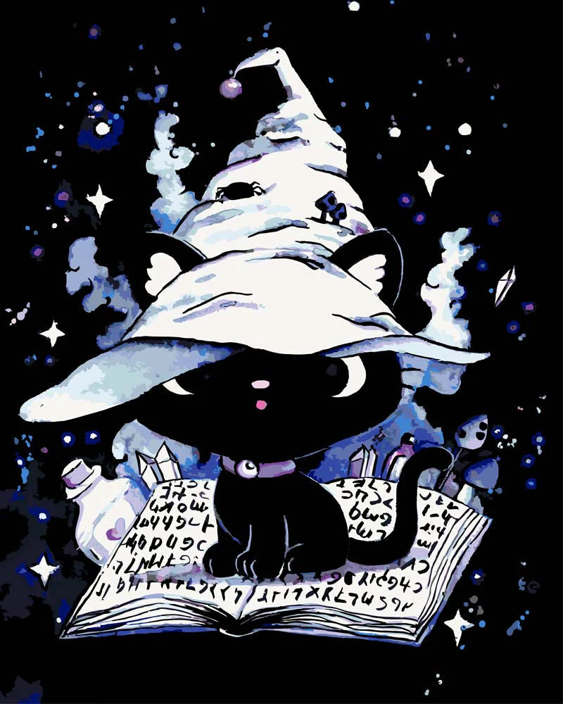 Malen nach Zahlen - Moony Cat - by Tiny Tami