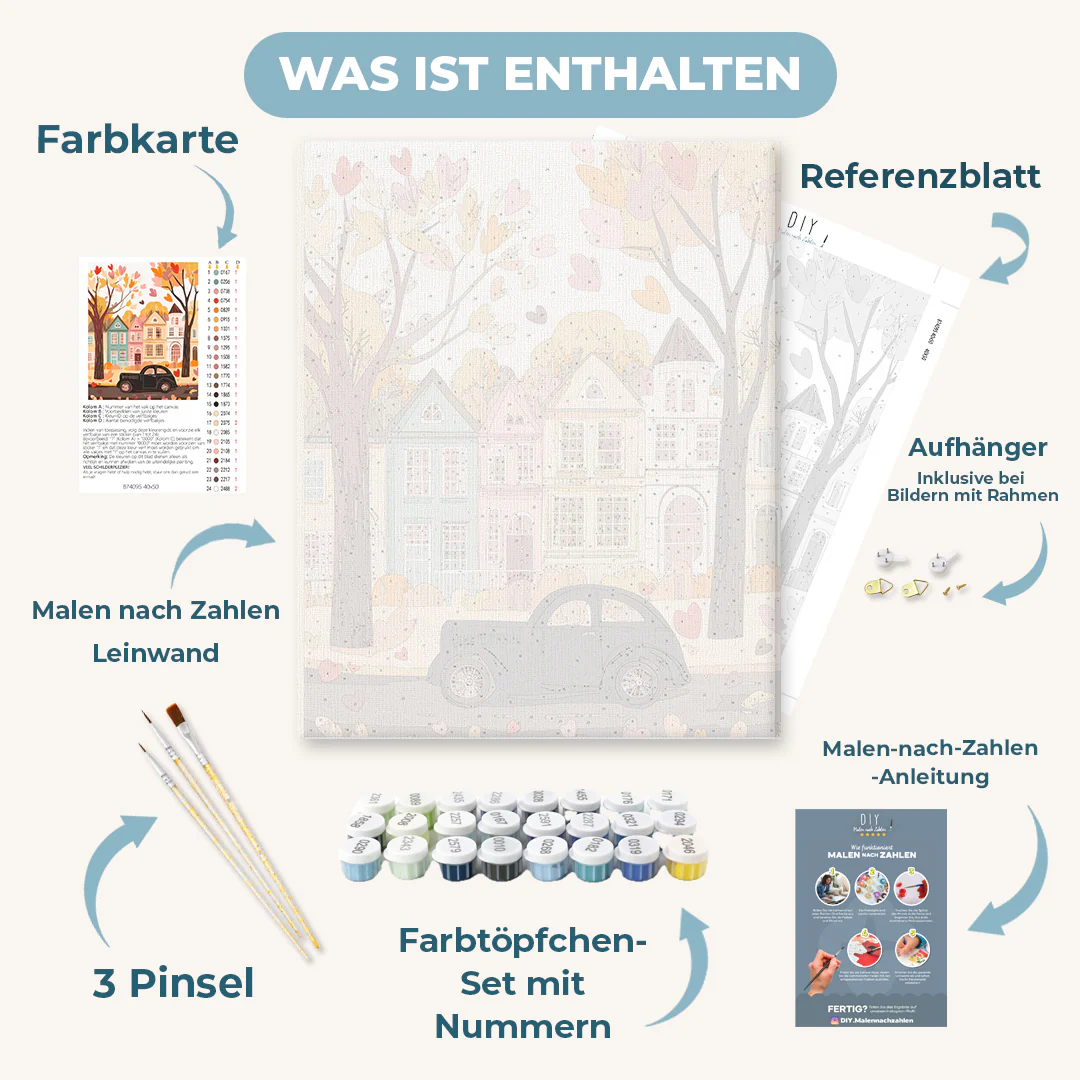 Malen nach Zahlen - Oldtimer im Herbst - Image 3