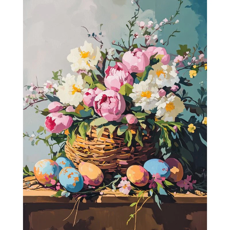 Malen nach Zahlen - Osterblumen